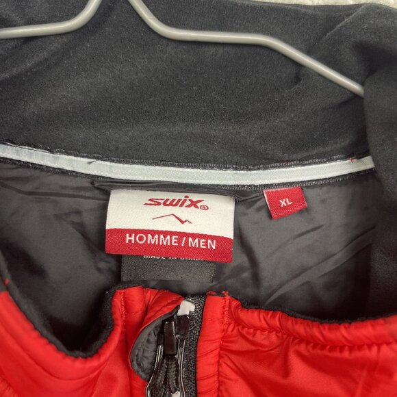 SWIX Quilted Jacket Mens XL Red Full Zip Insulated Lightweight Cross-Country Ski - Picture 7 of 13
